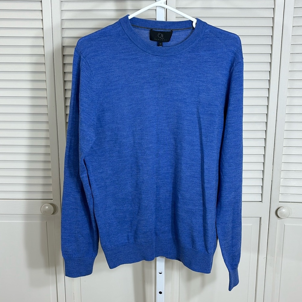 NWT Qi New York Men's 100% Australian Wool Sweater Medium